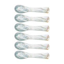 Lot de 6 cuillères en nacre 7 cm